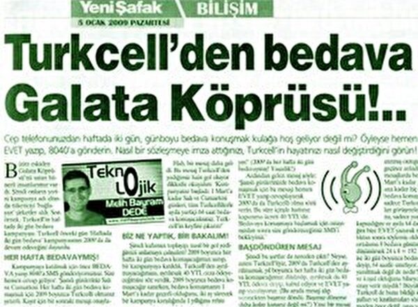 Turkcell’den bedava Galata Köprüsü!..